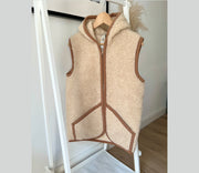 Alwero - Bodywarmer "Everest" Adult, organic wool, beige, unisex