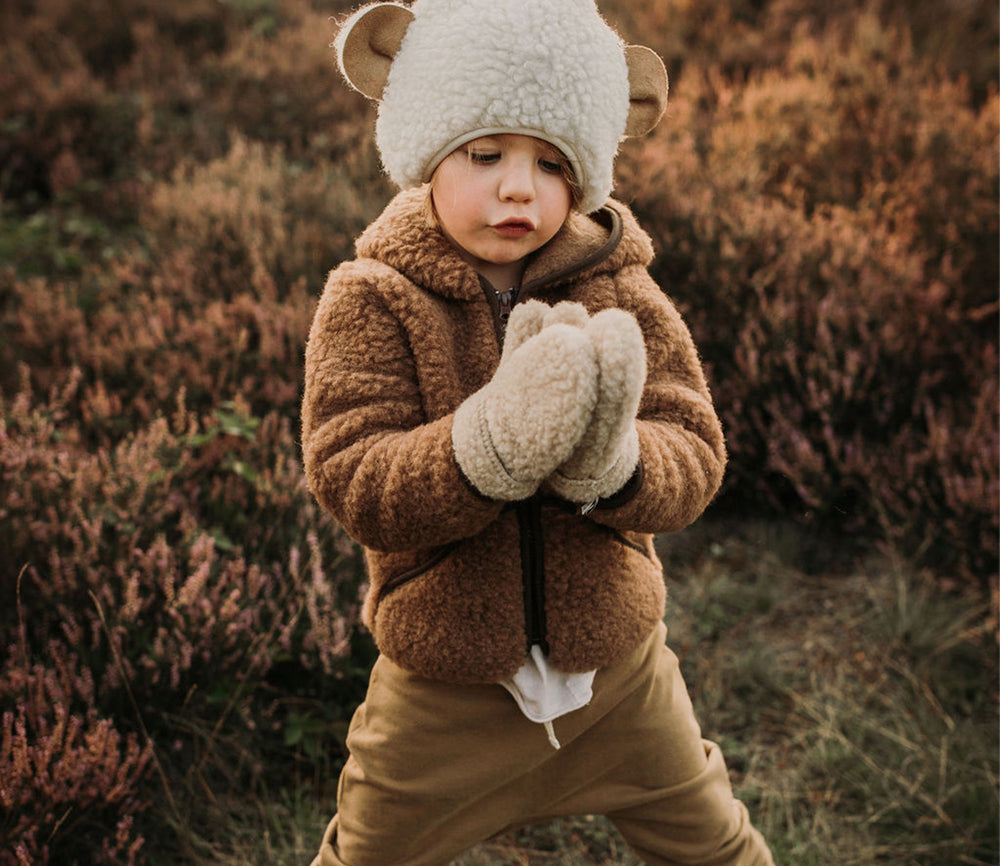 Alwero - Handschuhe, Freeze Kids, Bark, Biowolle