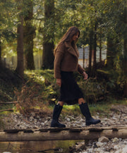 Alwero - Jacke "TEDDY SHORT" Adult,  Teddy Brown, Biowolle Ultra Light