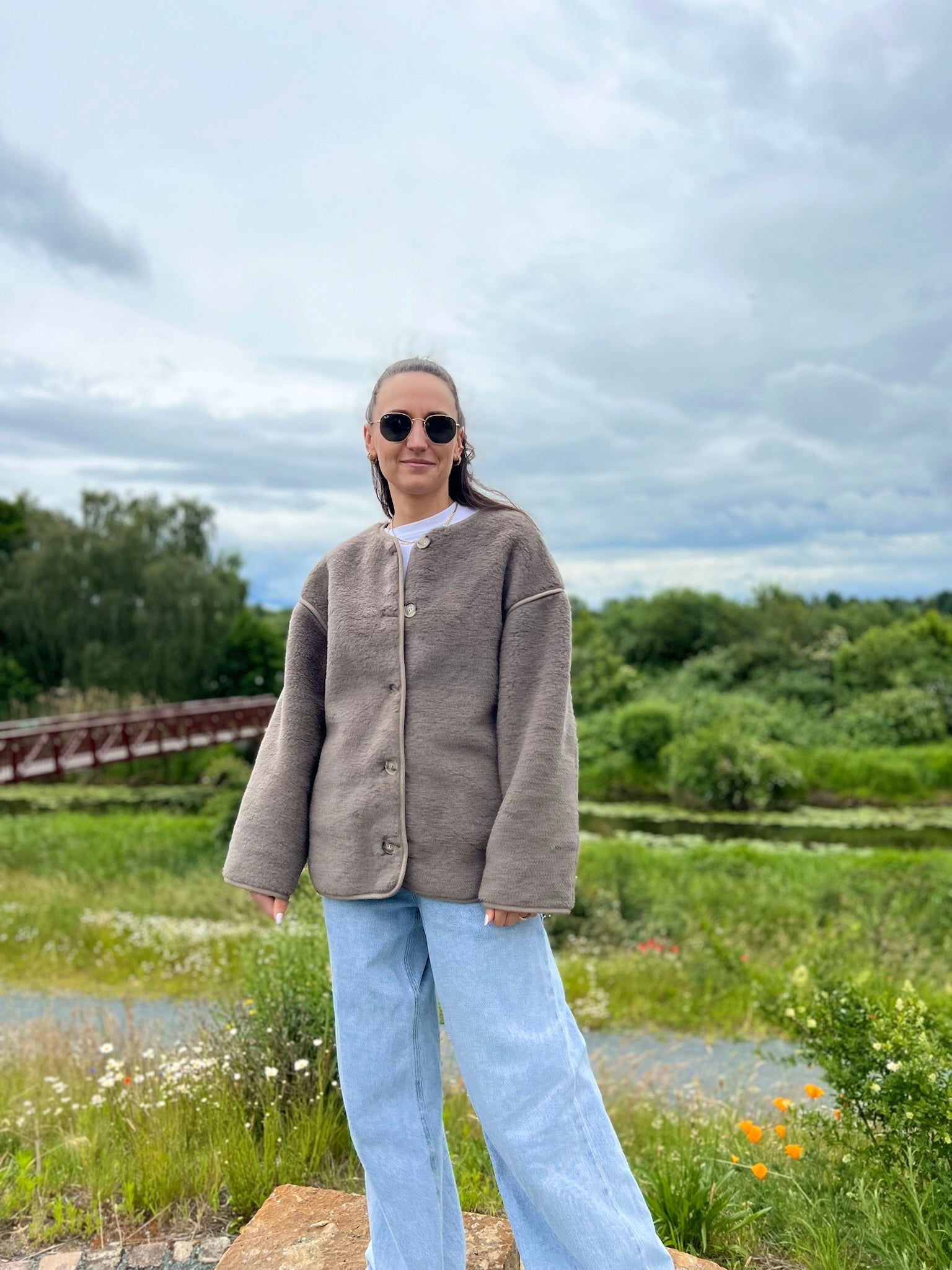 Alwero - Jacke CLOUDER, Mouse, Biowolle