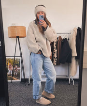 Alwero – Sweater BEL, Oversize, Sand Brown, Biowolle