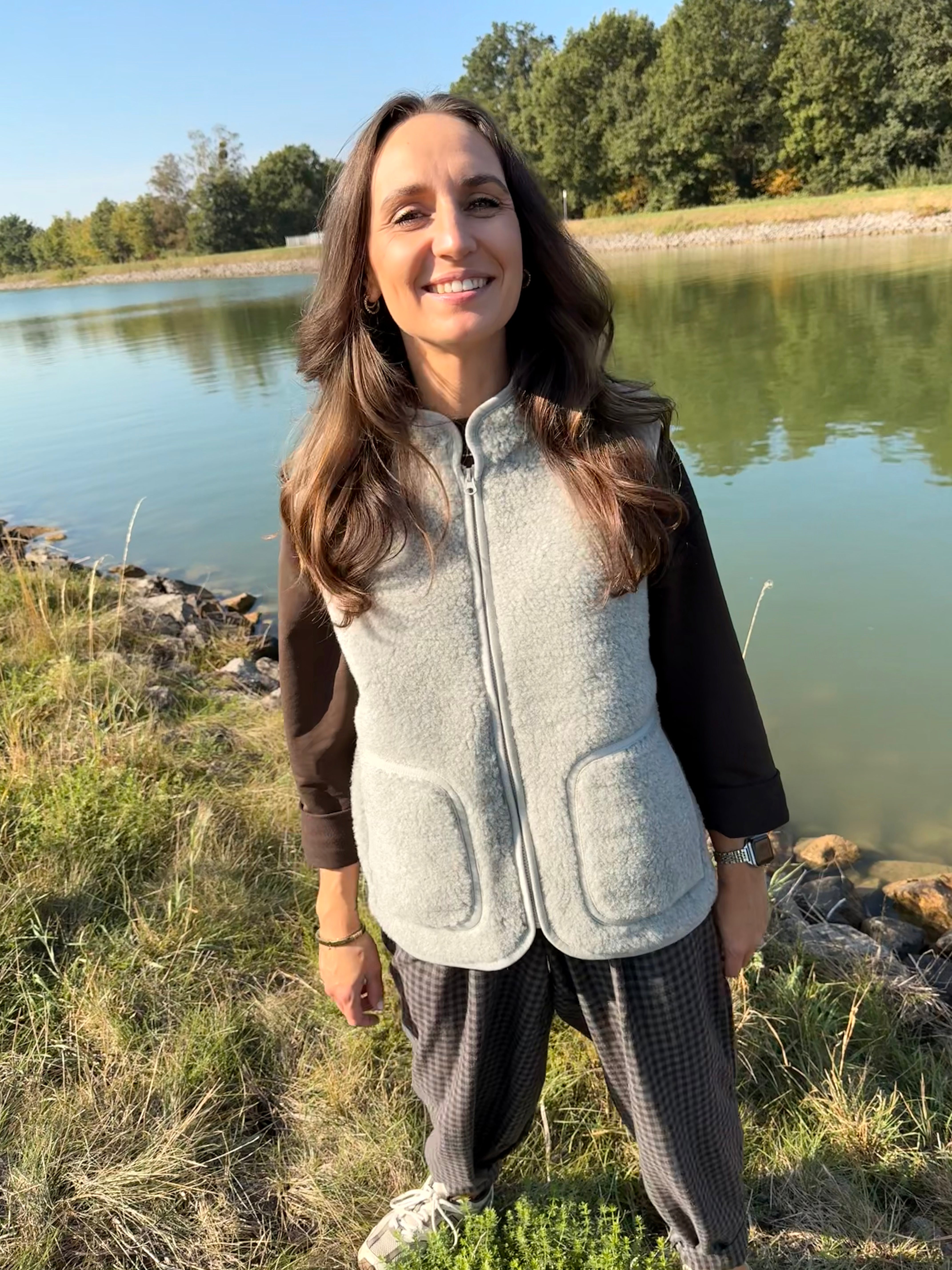 Alwero - Bodywarmer RUDI Adult, SILVER, Biowolle ultra light