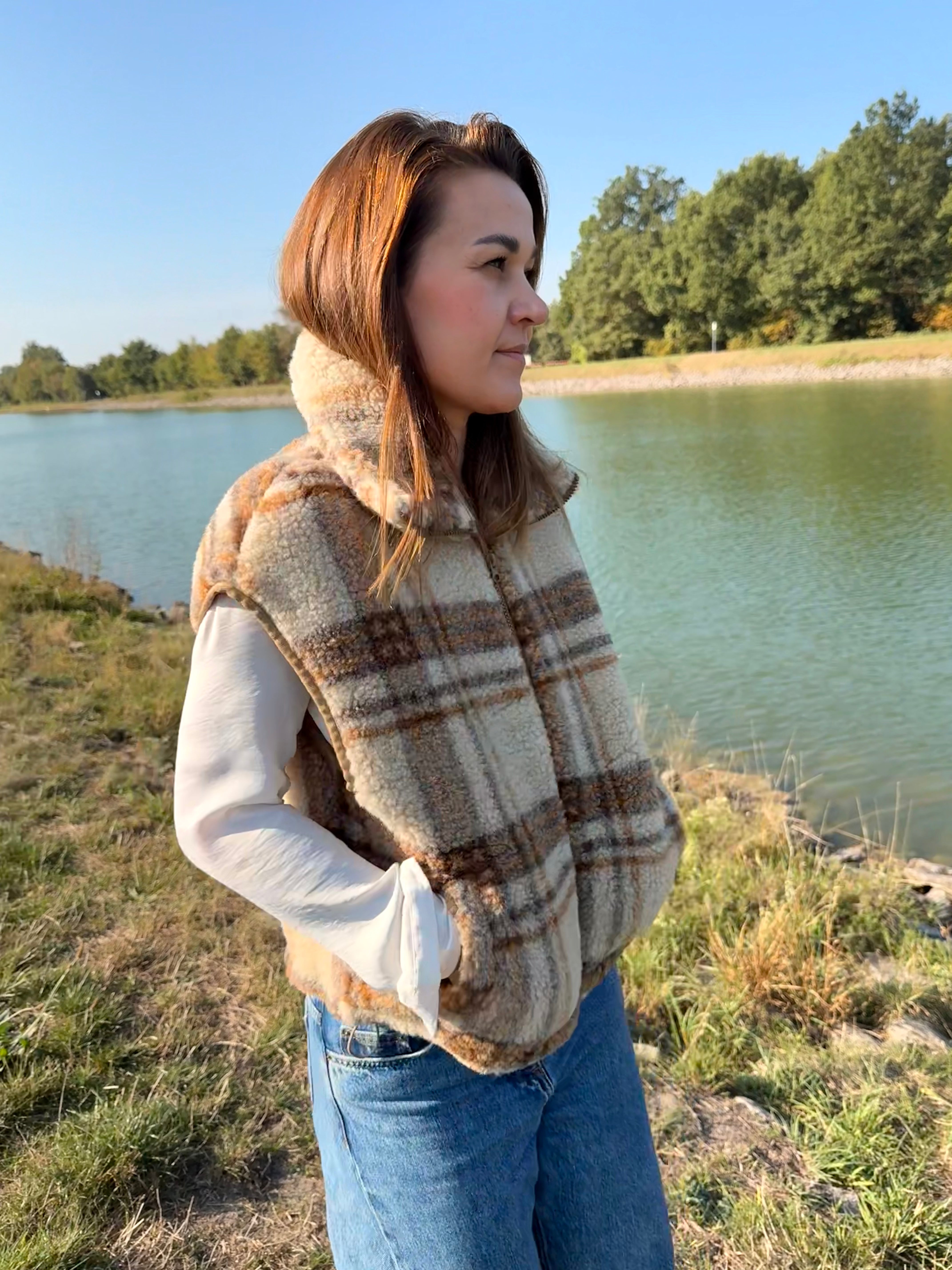 Alwero - Weste "ISLA" Scotch Beige, Biowolle Ultra Light
