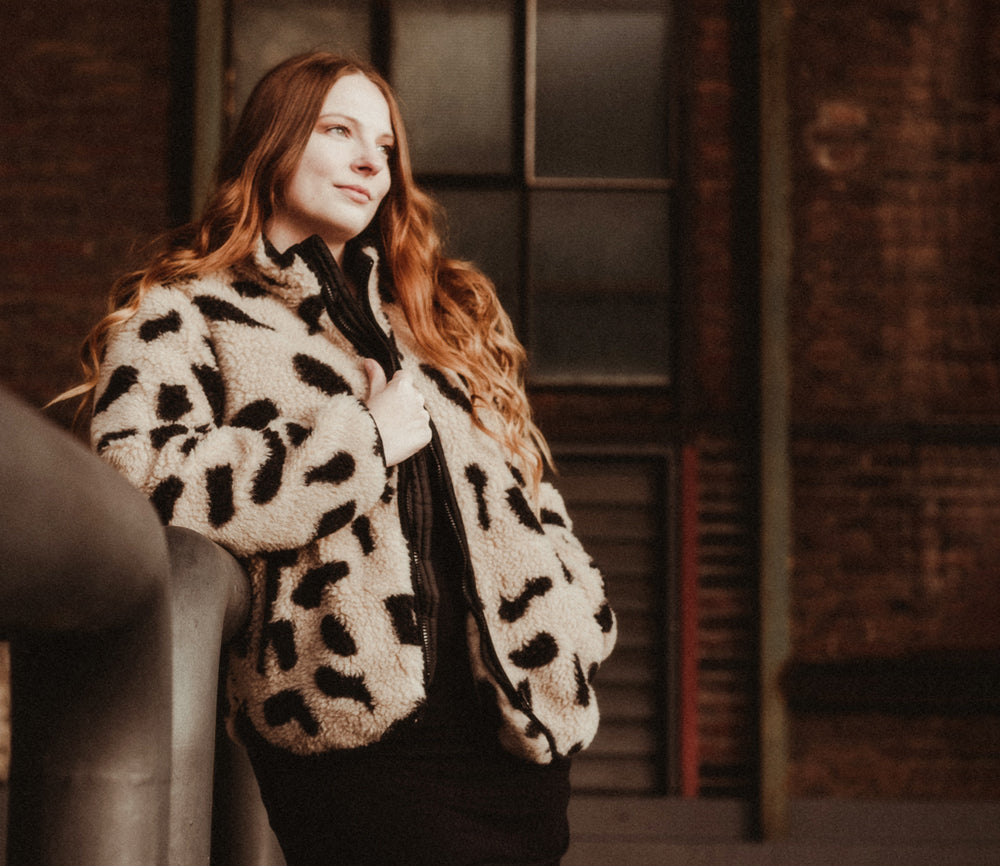 Alwero - Teddy Wolljacke "LEO", Gepard, Biowolle