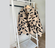 Alwero - Wolljacke Woman "LAZ", Biowolle, Leo/Gepard