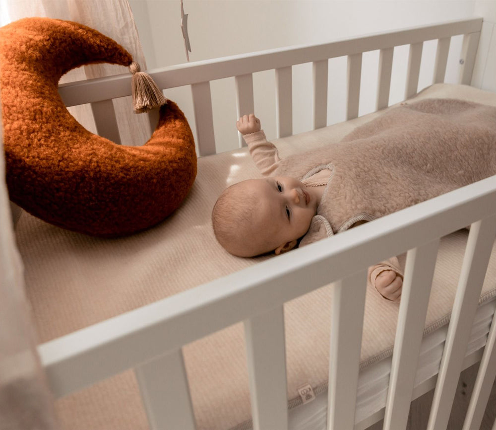 Alwero - Kuschelkissen Mond, beige, Biowolle