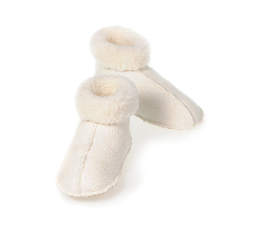 Alwero - Hausschuhe, Booties OLY, Natur, Biowolle