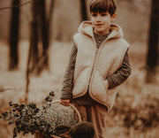 Alwero - Bodywarmer Robby, Biowolle, ENGLISH TEA