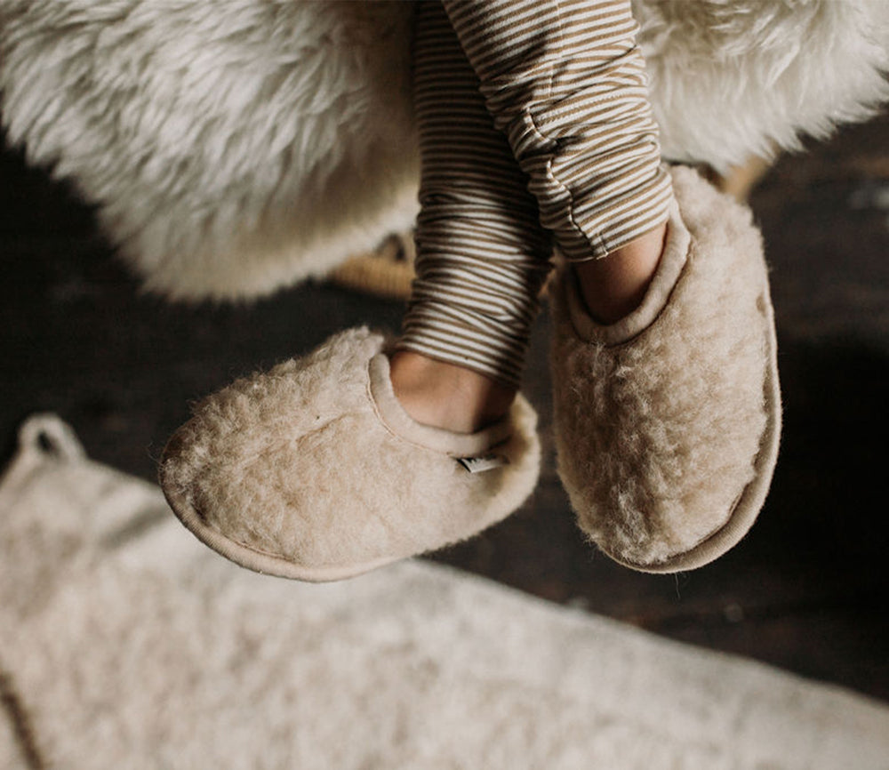 Alwero - Hausschuhe, Ballerina Junior, PINK, Biowolle
