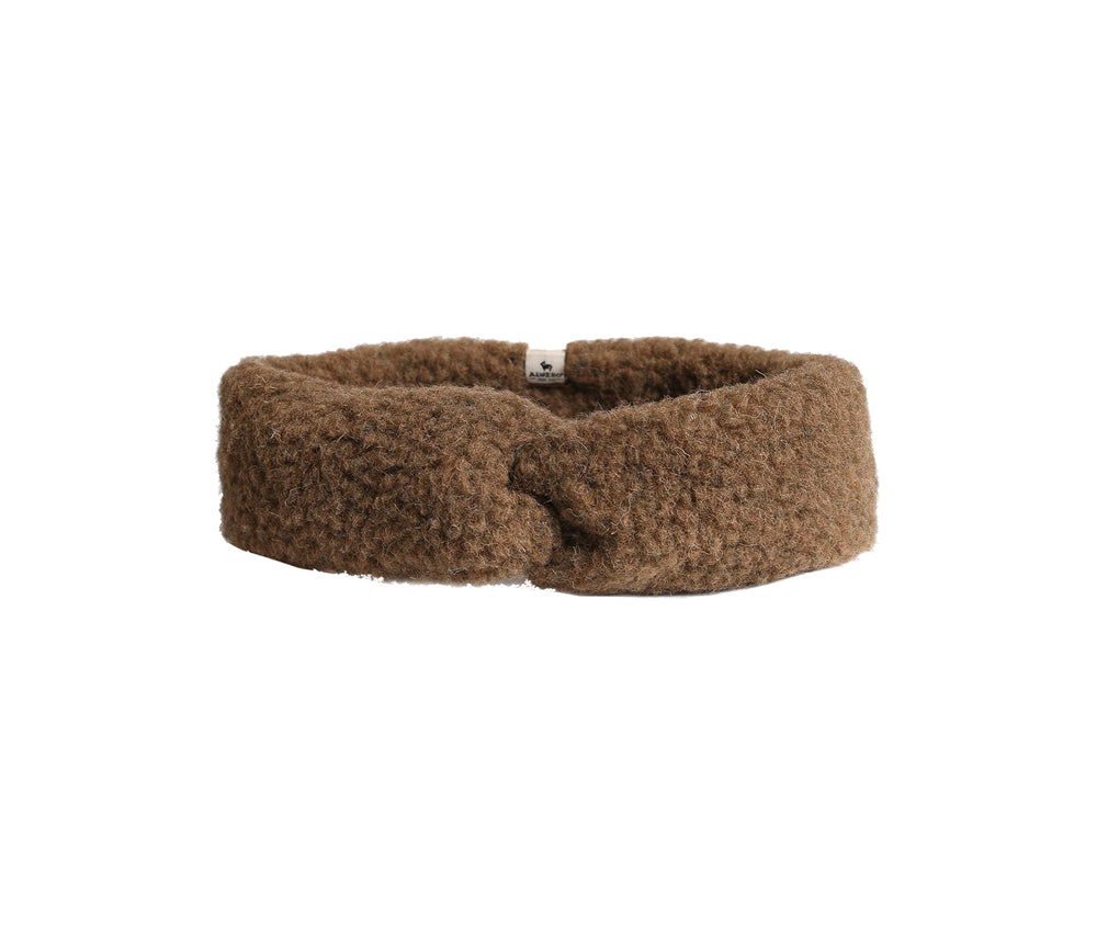 Alwero - Stirnband, Bark, Biowolle