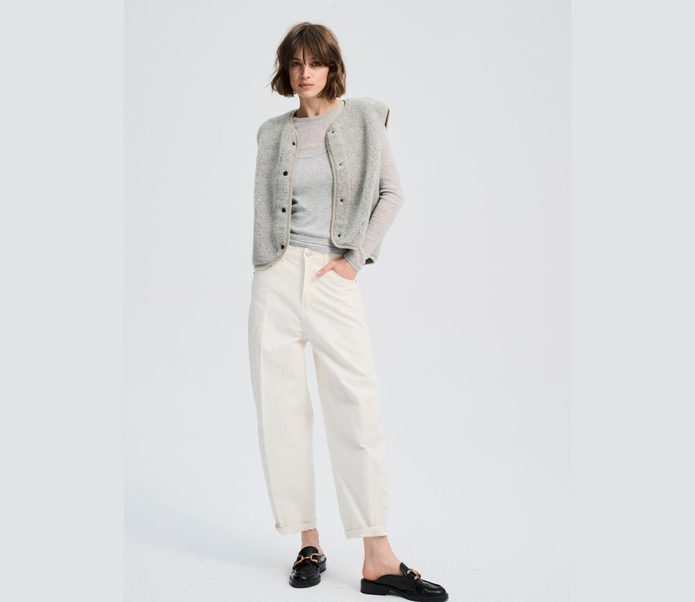 Alwero - Weste "TYB" Adult, Biowolle, Silver