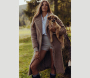 Alwero - Mantel "TEDDY MAX" Adult,  TAN, Biowolle Ultra Light