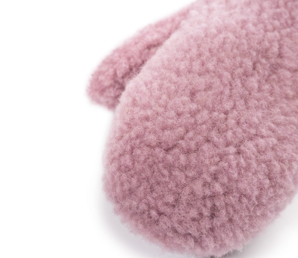 Alwero - Handschuhe "GULLY JUNIOR" mit Band, VENETIAN PINK, Biowolle Ultra Light
