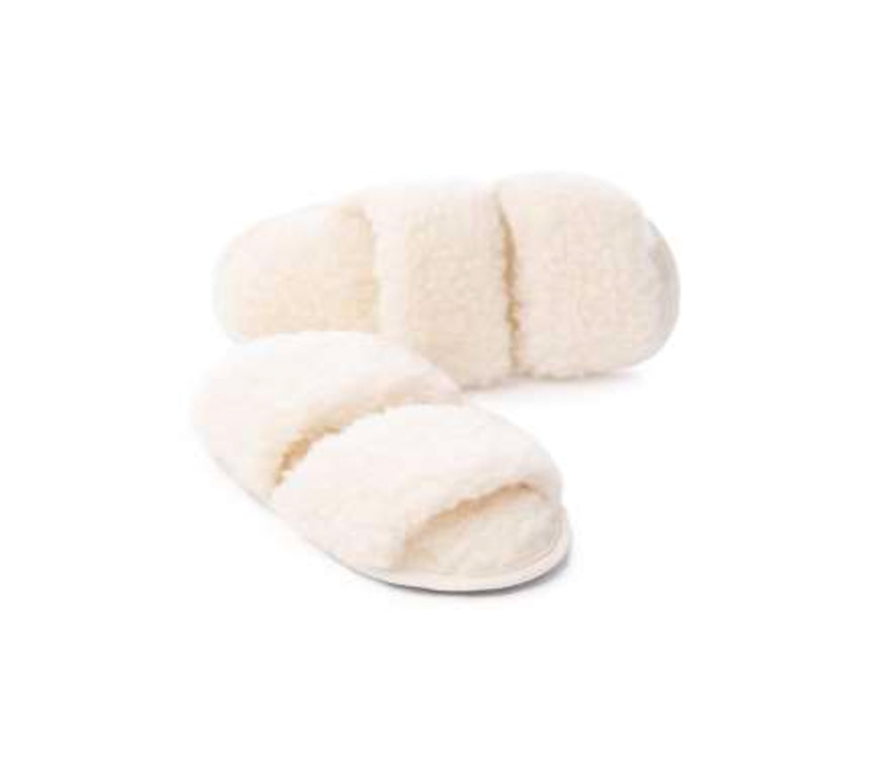 Alwero - Hausschuhe Flip-Flop, TWENN, Natur, Biowolle