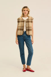 Alwero - Weste "TYB" Adult, SCOTCH BEIGE, Biowolle Ultra Light