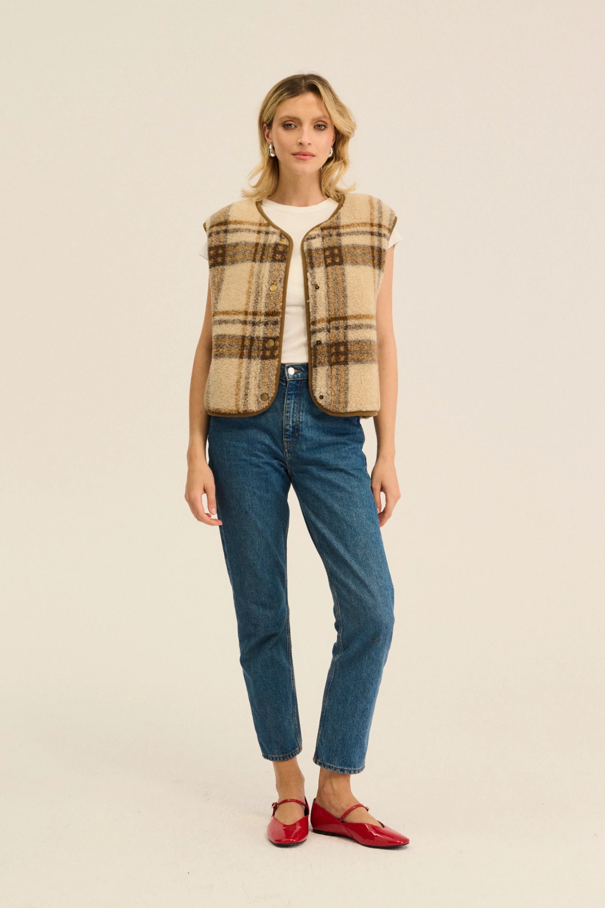 Alwero - Weste "TYB" Adult, SCOTCH BEIGE, Biowolle Ultra Light