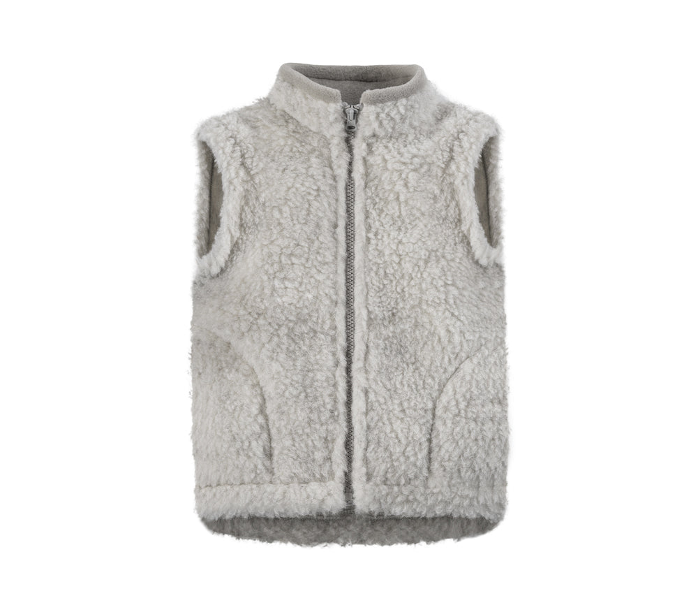 Alwero - Bodywarmer WALKES Junior, Biowolle, light grey