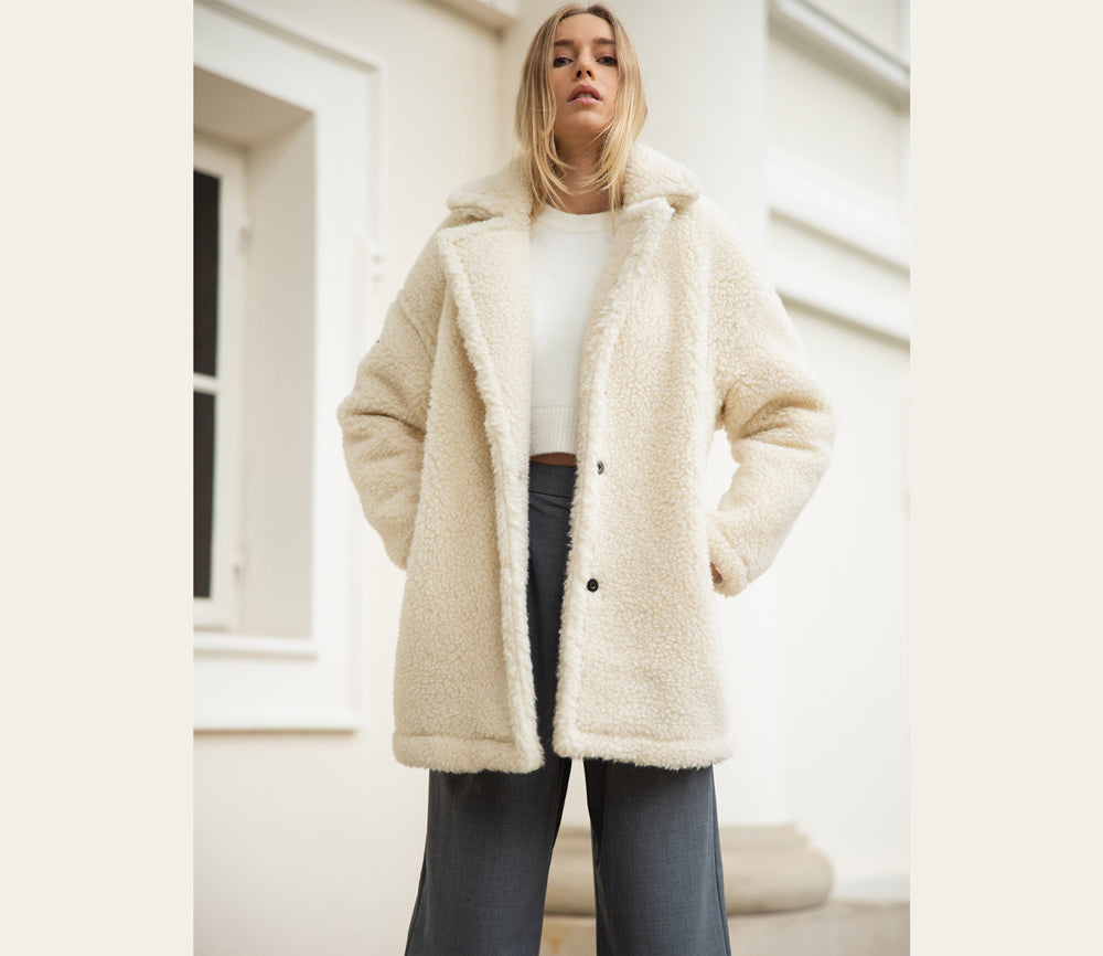 Alwero - Manteljacke Woman "MOODS", Biowolle, BEIGE