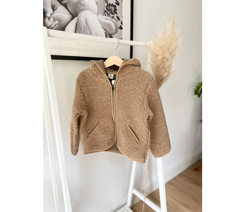 Alwero - Übergangsjacke "YPOS" Junior, Biowolle, TAN, ultra light