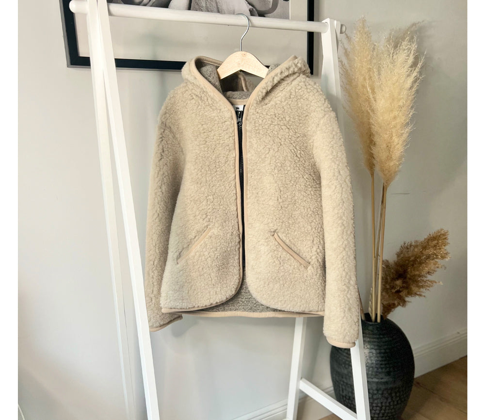 Alwero - Übergangsjacke "YPOS" Junior, Biowolle, SAND BROWN, ultra light