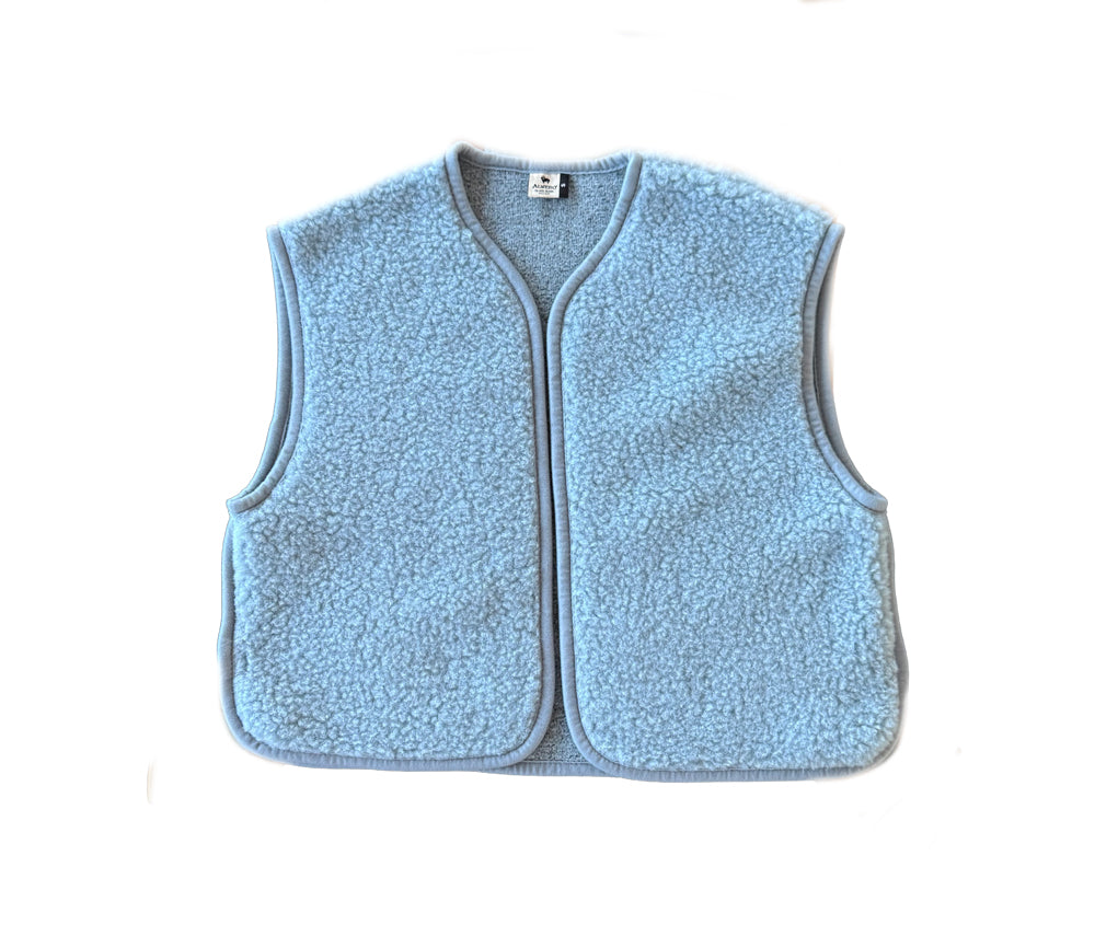 Alwero - Weste "CAMINO" Adult, ICY BLUE, Biowolle Ultra Light