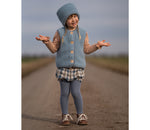 Alwero - Bodywarmer "PO" Junior, Biowolle, ICY BLUE, ultra light