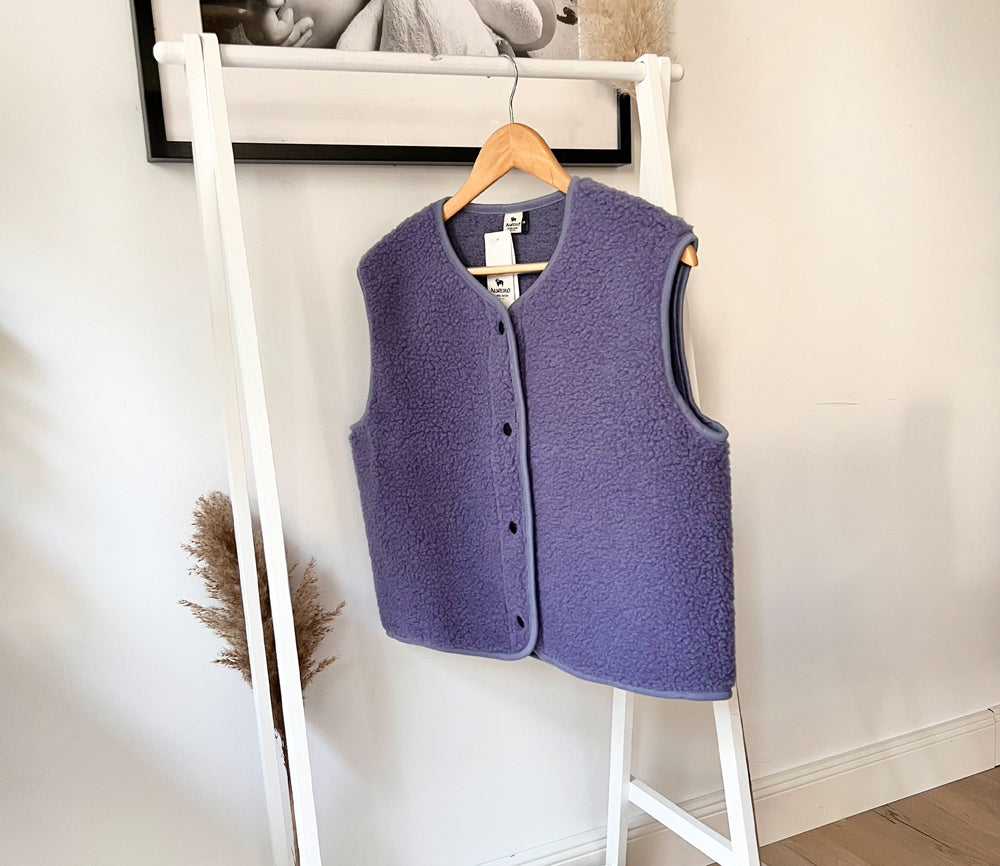 Alwero - Weste "TYB" Adult,  Amethyst, Biowolle Ultra Light