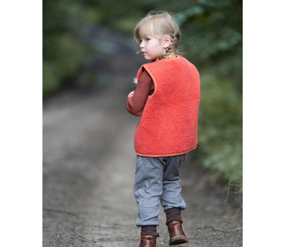 Alwero - Bodywarmer "TYB" Junior, Biowolle, CORAL, ultra light, LIMITED EDITION