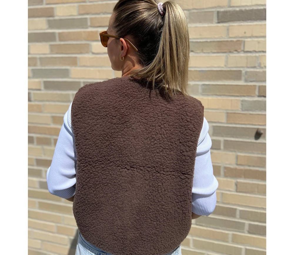 Alwero - Bodywarmer "TYB" ADULT, Biowolle, CHOCO MARTINI, ultra light