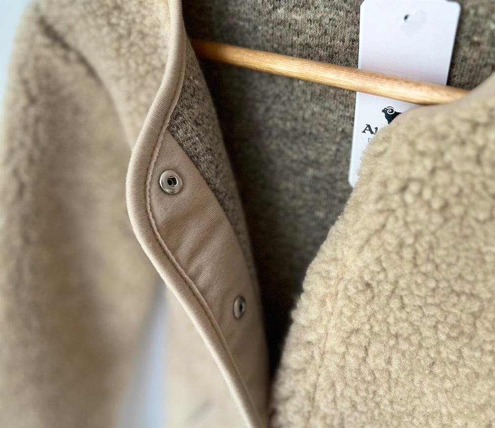 Alwero - Jacke "TYBS" Adult,  Sand Brown, Biowolle Ultra Light